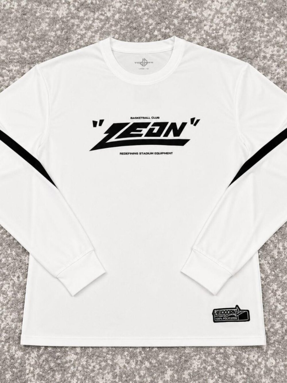 Vintage Graphic White Sports Long Sleeve Jersey